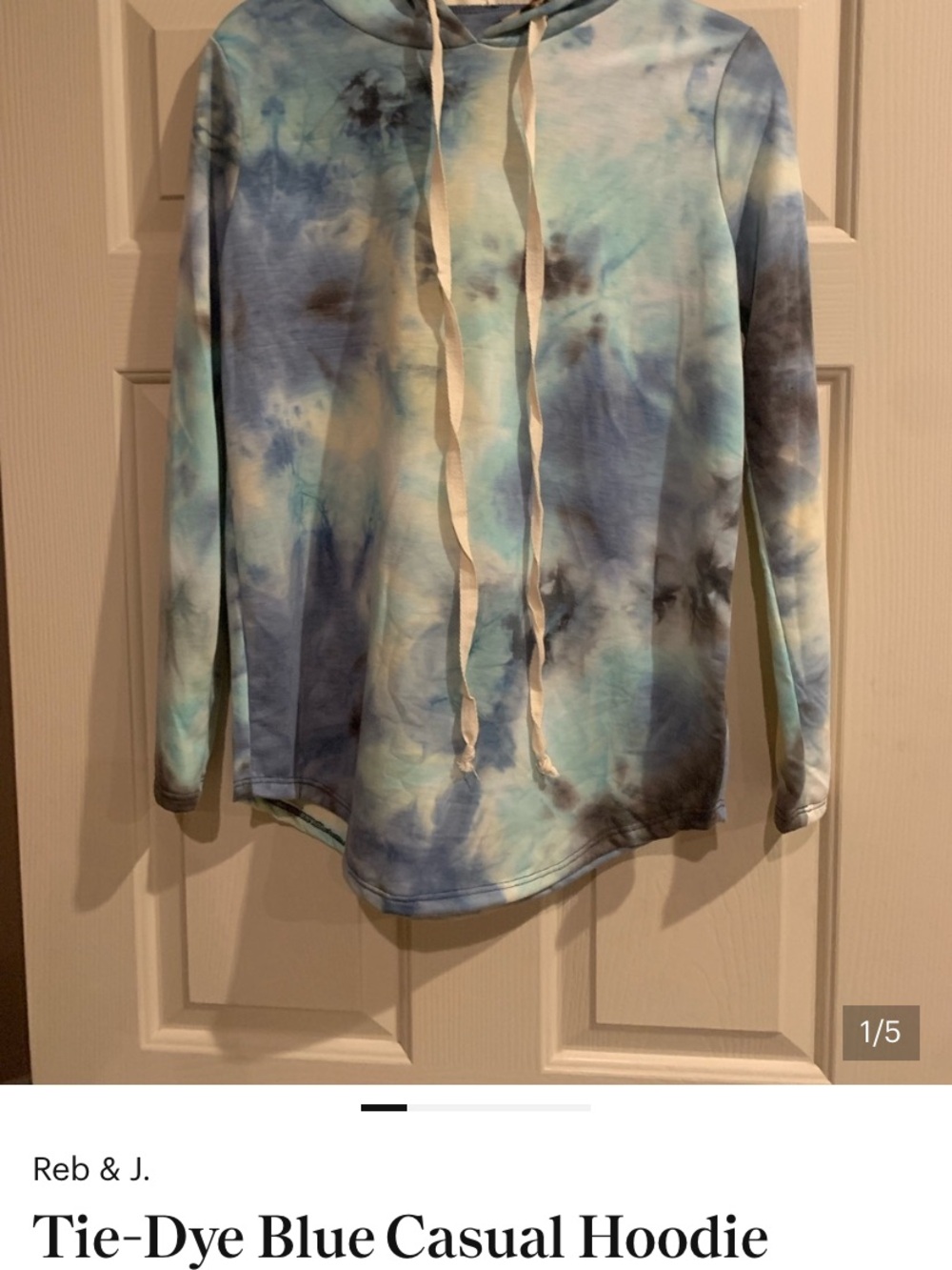 Reb & J. Blue Tie-Dye Hoodie with Drawstring